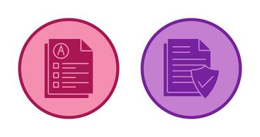 Exam and Valid Document Icon vector