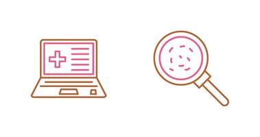 Laptop and Analytics Icon vector