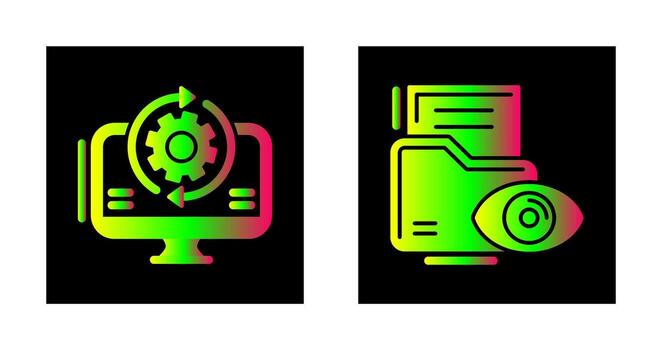 Synchronization and Data Visualization Icon vector