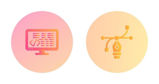 codificación y vector icono