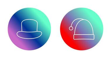 Hat and Christmas Icon vector