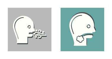 Bad Breath and Throat Cancer Icon vector