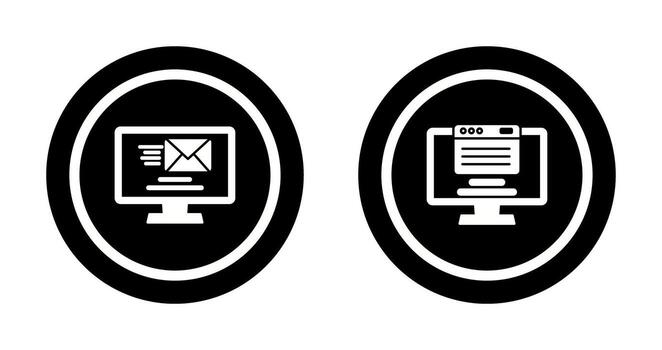 Mail and Web Icon vector