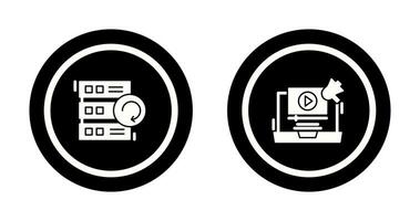 Backup and Video Marketing Icon vector