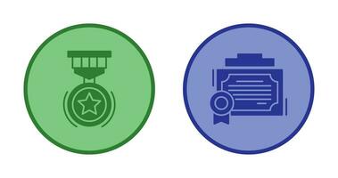 Medal and Certificate Icon vector