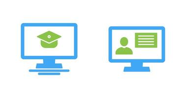 Online Course and distance Icon vector