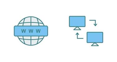 Sharing Systems and World Wide Icon vector