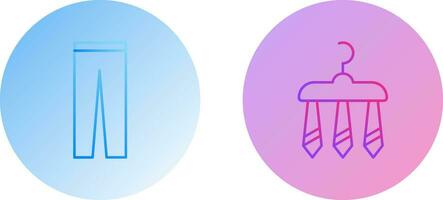 Trousers and Three Ties Icon vector