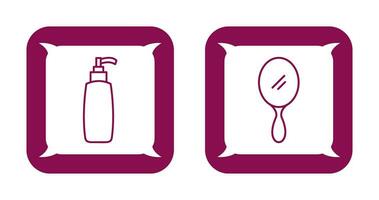 Cosmetic Product and Mirror Icon vector