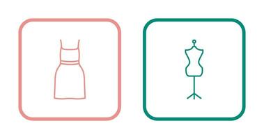 Cocktail Dress and Dress Holder Icon vector