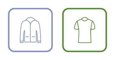 Mens Jacket and Polo Shirt Icon vector