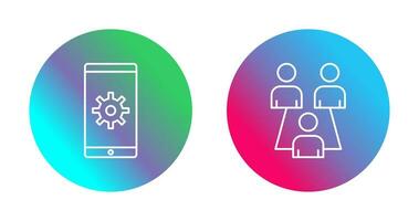 Network Settings and Connected Users Icon vector