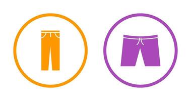 pantalones y pantalones cortos icono vector