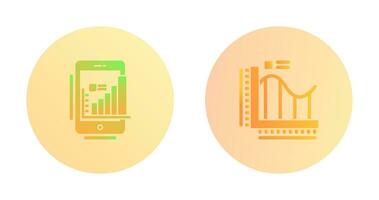 Mobile and Bar Chart Icon vector