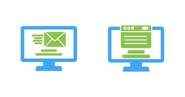 Mail and Web Icon vector