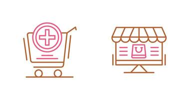 Add to Cart and Online Shopping Icon vector