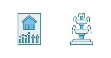 Profit and Fountain Icon vector