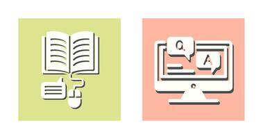 Online Learning and Faq Icon vector