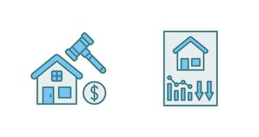 Auction and Real Estate Icon vector