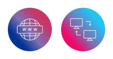 Sharing Systems and World Wide Icon vector