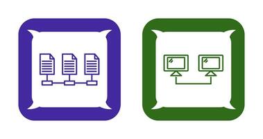 Connectesd Systems and Network Files Icon vector