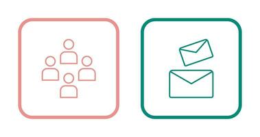 Networek Group and Messages Icon vector