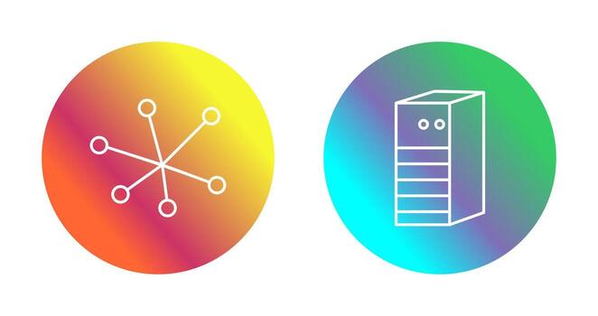 Internet and Server Network Icon vector