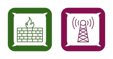 Firewall and Tower Icon vector