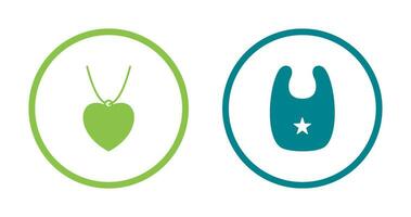 Locket and Bib Icon vector