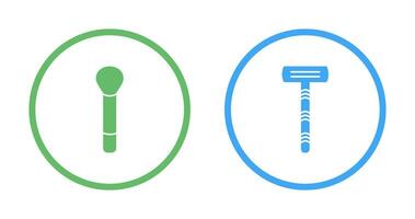 Brush and Razor Icon vector