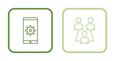 Network Settings and Connected Users Icon vector