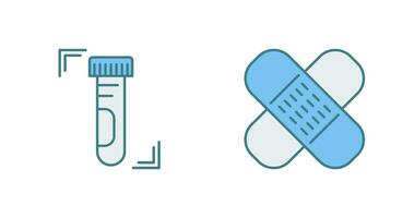 Test Tube and Wound Icon vector