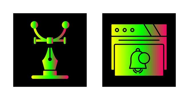 web diseño y notificación icono vector