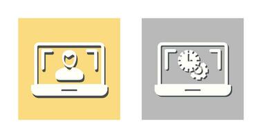 Flex Time and Online Lesson Icon vector