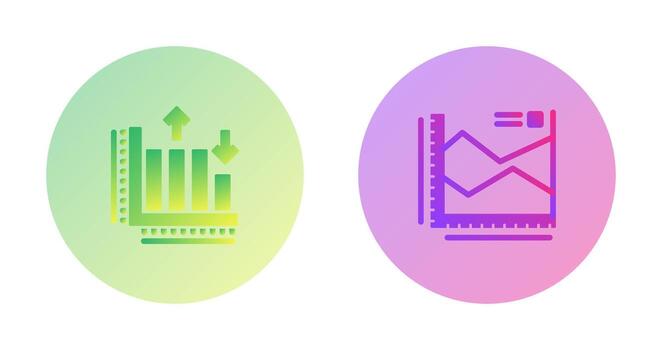 ranura gráfico y bar grafico icono vector