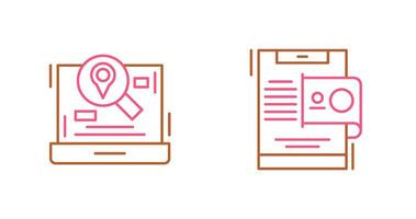 Find Location and Mobile Payment Icon vector