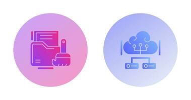 Data Cleaning and Big Data Icon vector