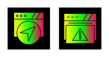 Navigation and Alert Icon vector