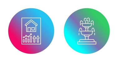 Profit and Fountain Icon vector