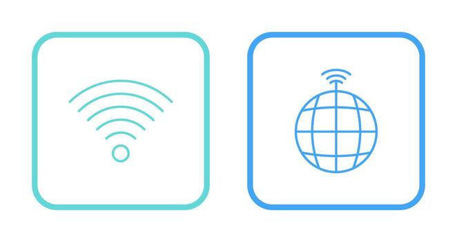 señal en usuario y global señales icono vector