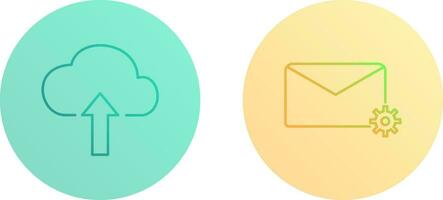 Upload to Cloud and Message Settings Icon vector