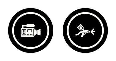 Airbrush and Video Camera Icon vector