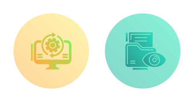 Synchronization and Data Visualization Icon vector