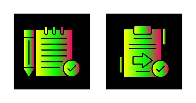 Check Notes and Send Icon vector