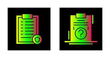 List Protection and Question Icon vector