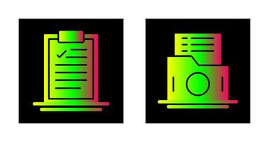 Clipboard and List Folder Icon vector