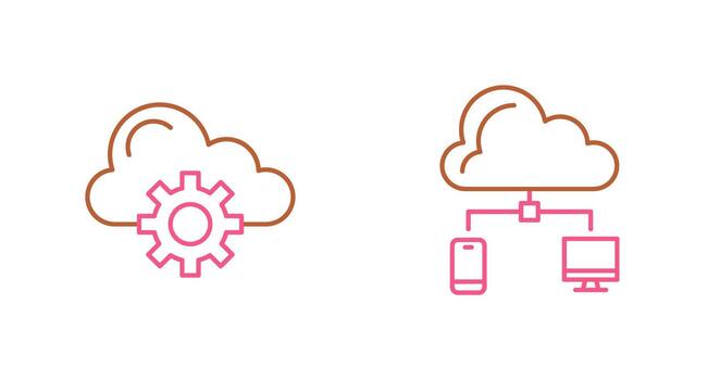 Cloud Computing and Cloud  Icon vector