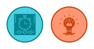 Time and Idea Icon vector