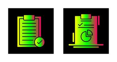 seleccionado y diagrama icono vector