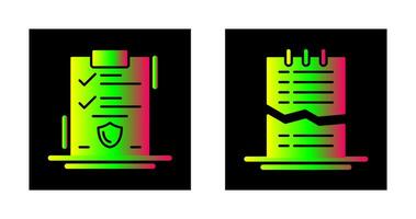 Approved and Corrupted List Icon vector